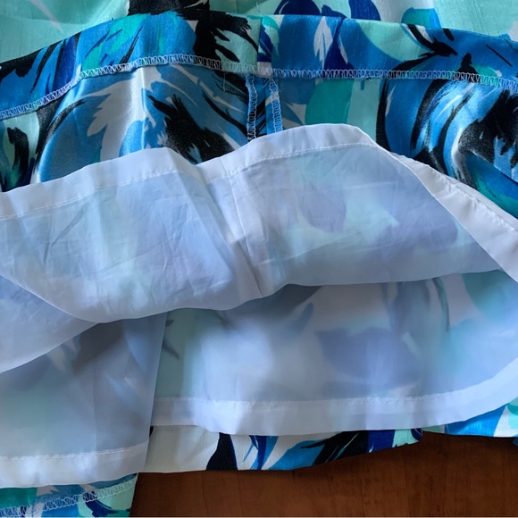 Perceptions Size 10 Petite Blue and White Floral Dress - Picture 9 of 13